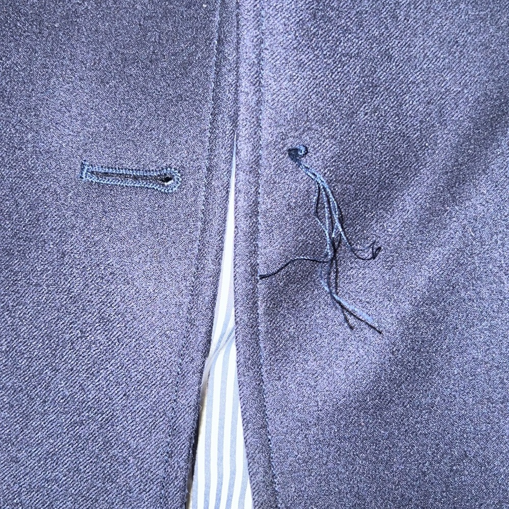 J. Crew Navy Jacket W/ Missing Button - image 3